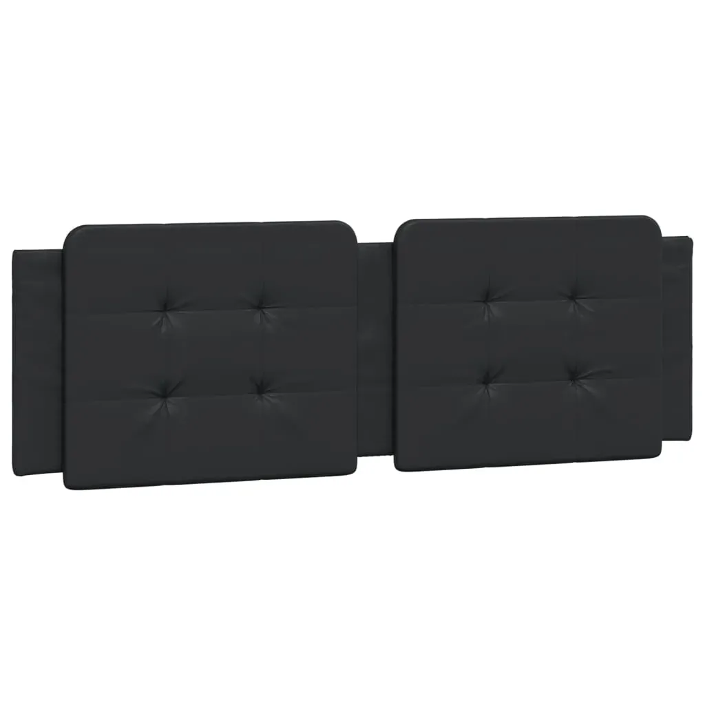 Headboard Cushion "Zadar" Black 152 cm Queen Faux Leather Price