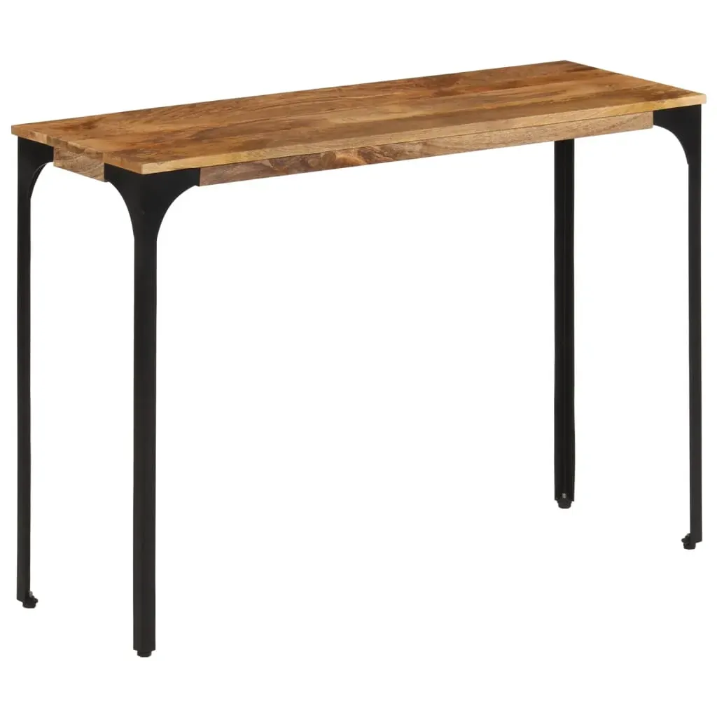 Console Table Brown 110x35x76 cm Solid Wood Mango and Iron Price