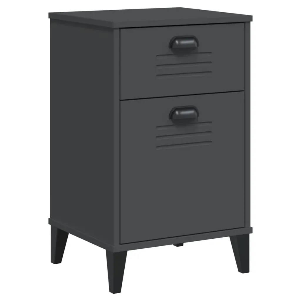 Bedside Cabinet VIKEN Anthracite Grey Engineered Wood Price