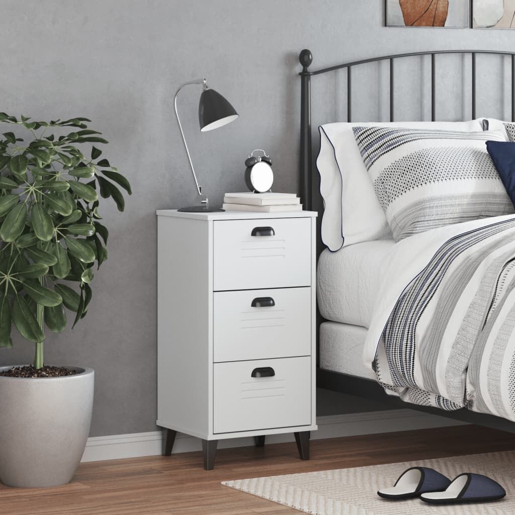 Bedside Cabinet VIKEN White Engineered Wood Price