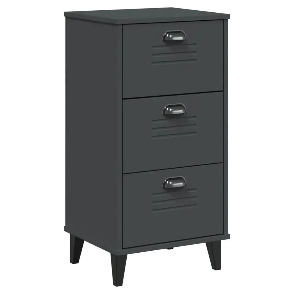 Bedside Cabinet VIKEN Anthracite Grey Engineered Wood Price