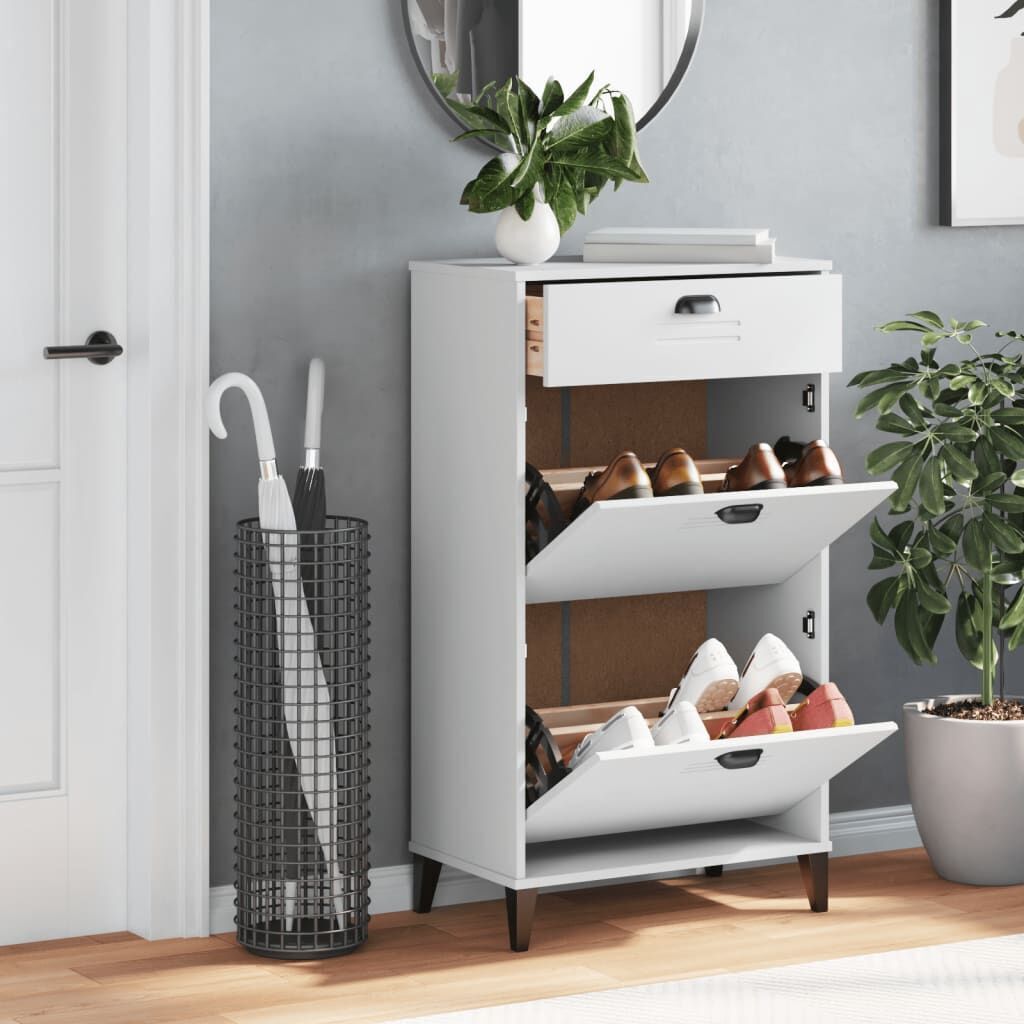 Shoe Cabinet VIKEN White Engineered Wood Price