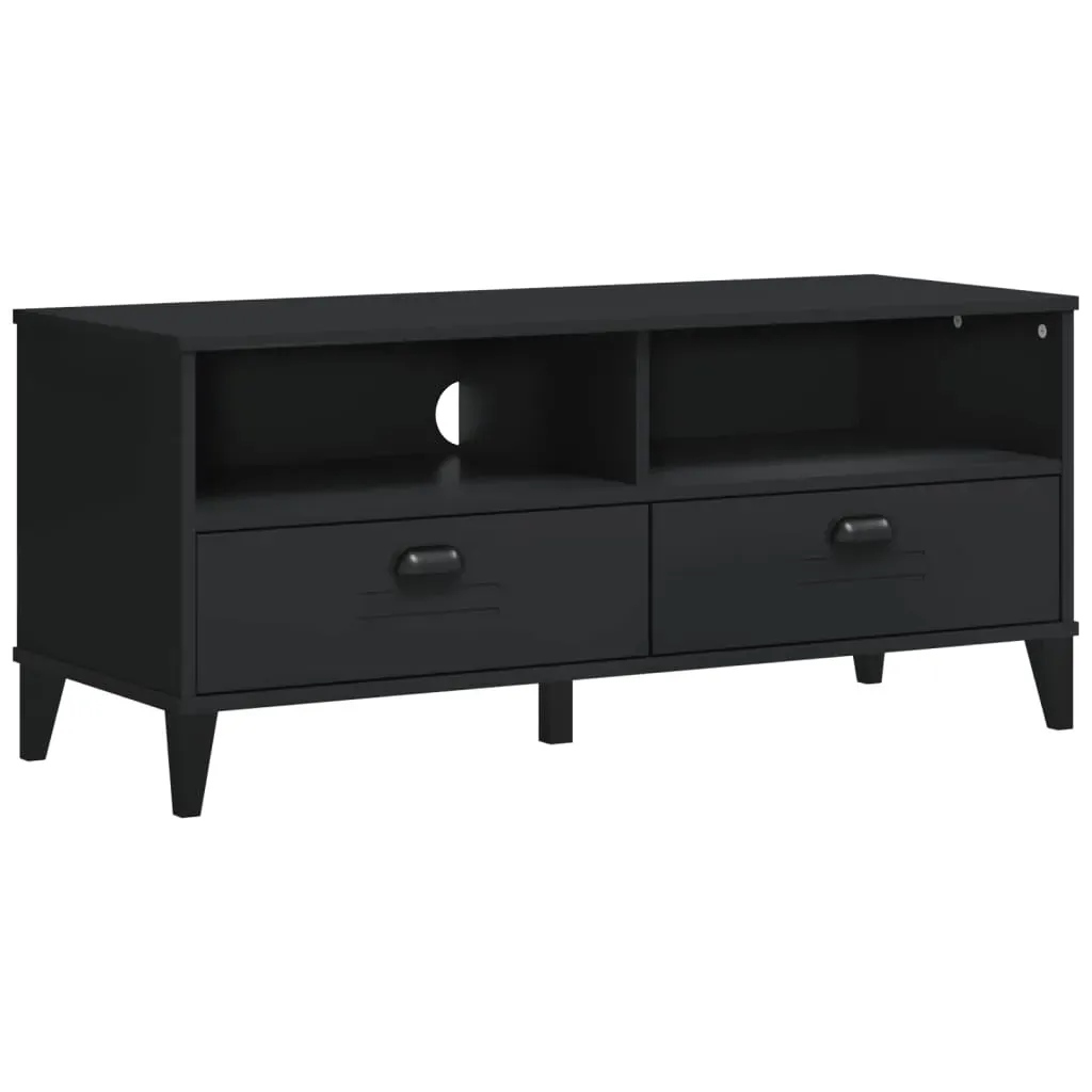 TV Cabinet VIKEN Black Engineered Wood Price