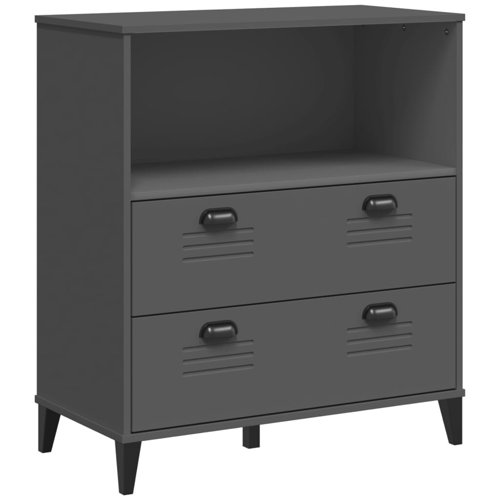 Bookcase VIKEN Anthracite Grey 80x40x90 cm Engineered Wood Price