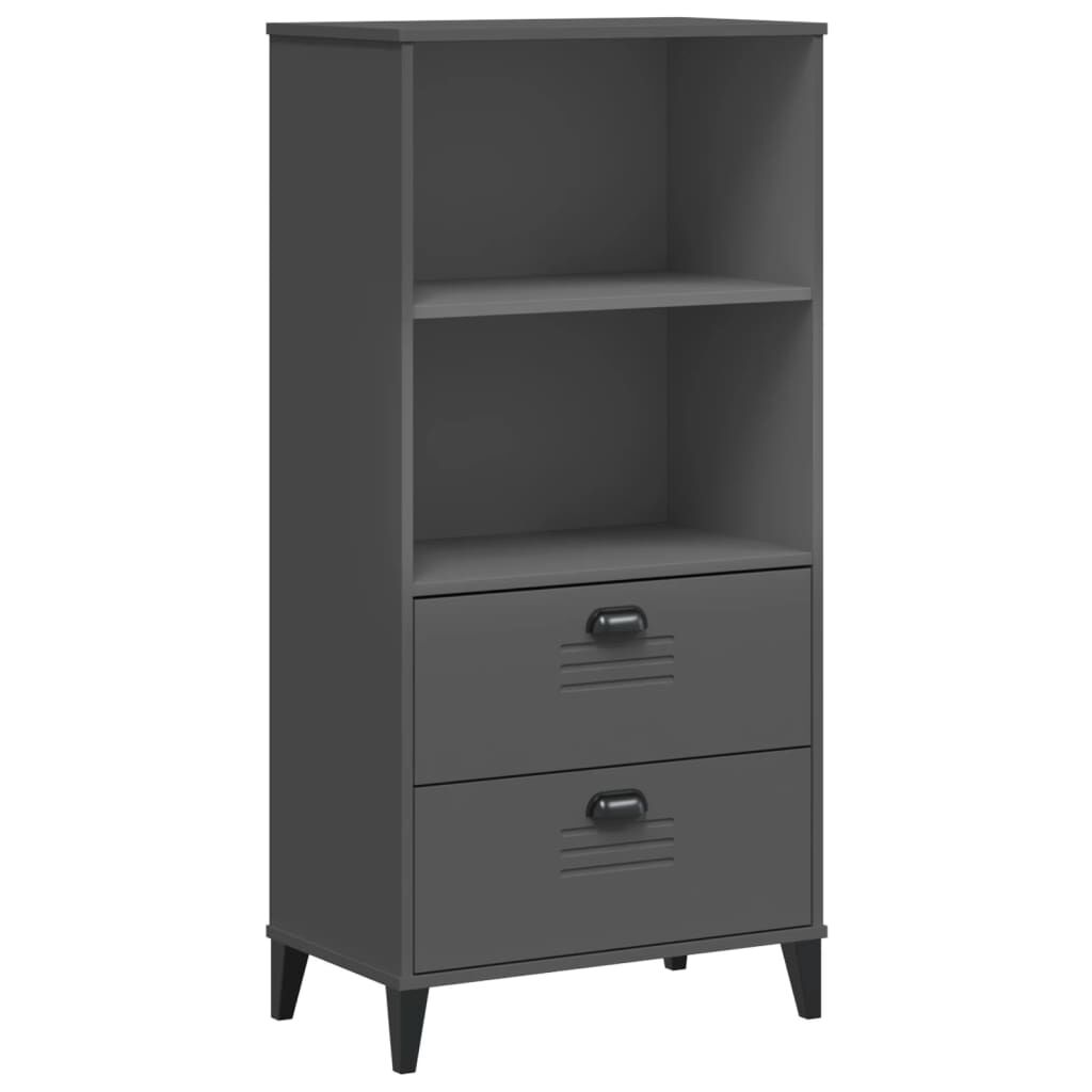 Bookcase VIKEN Anthracite Grey 60x35x123 cm Engineered Wood Price