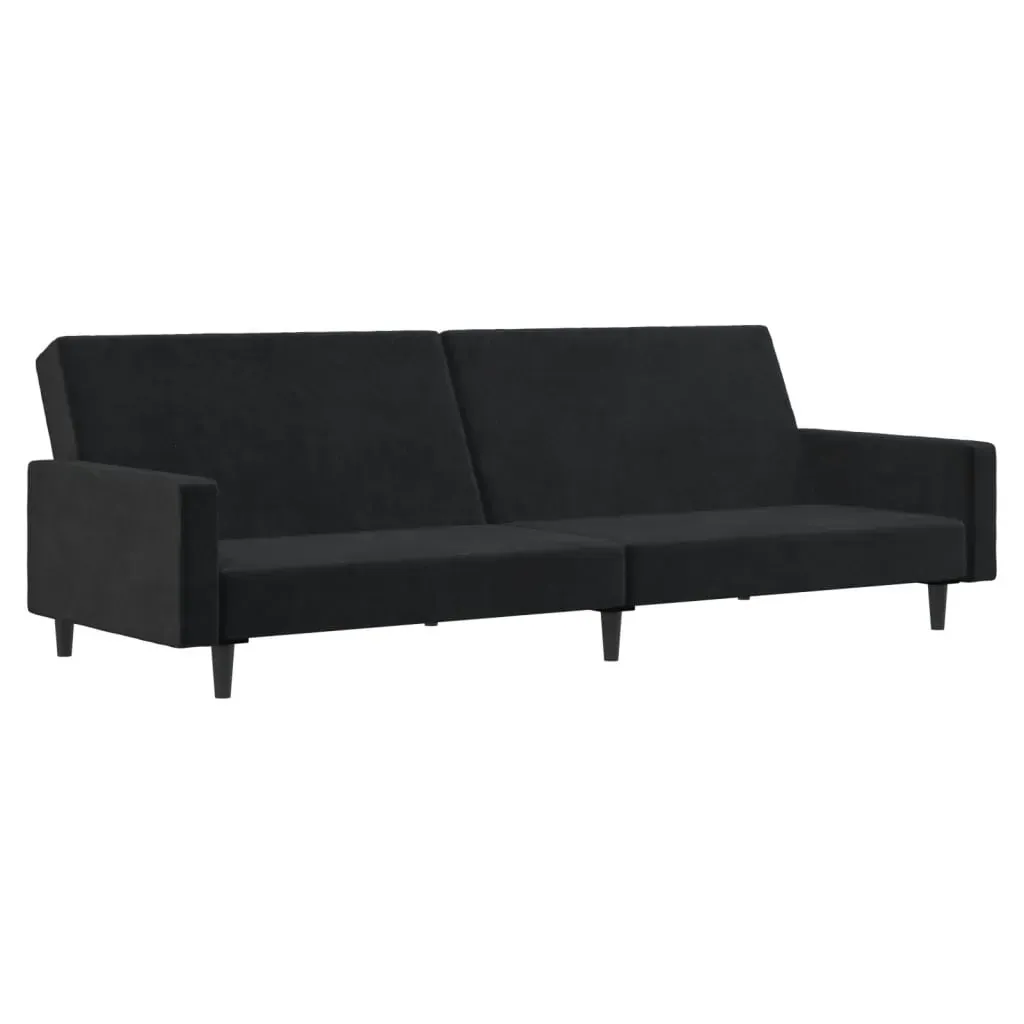 2-Seater Sofa Bed Black Velvet Price