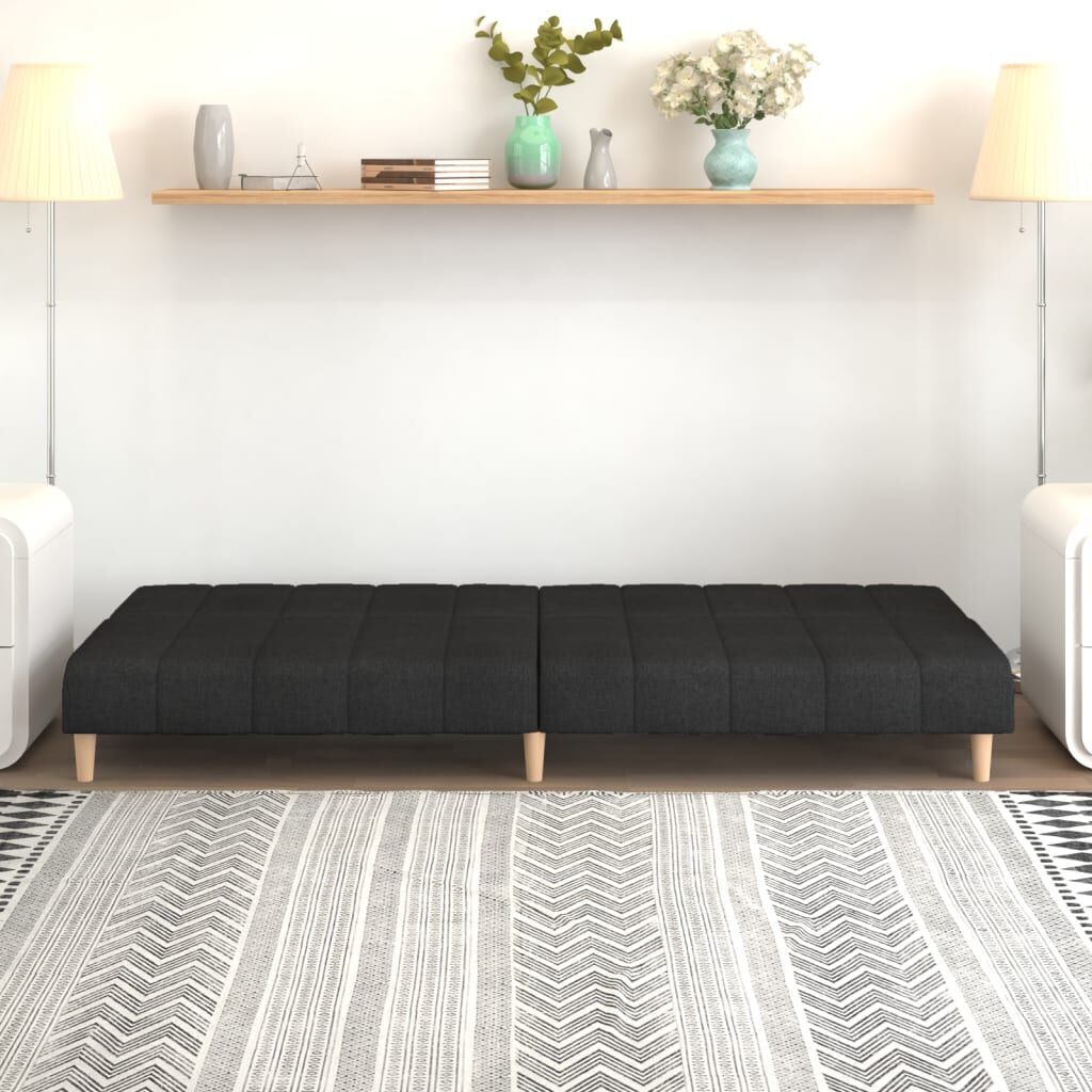 2-Seater Sofa Bed Black Fabric Price
