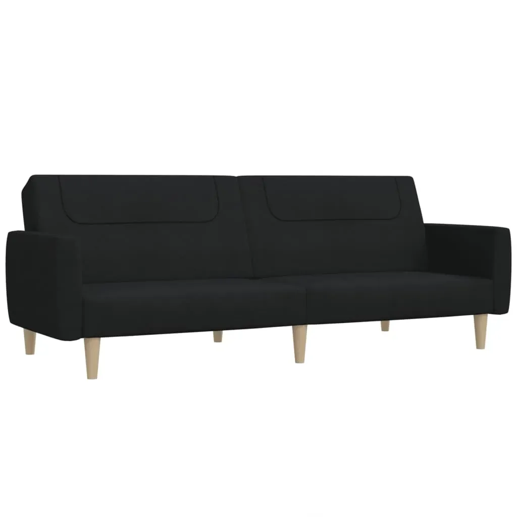 2-Seater Sofa Bed Black Fabric Price