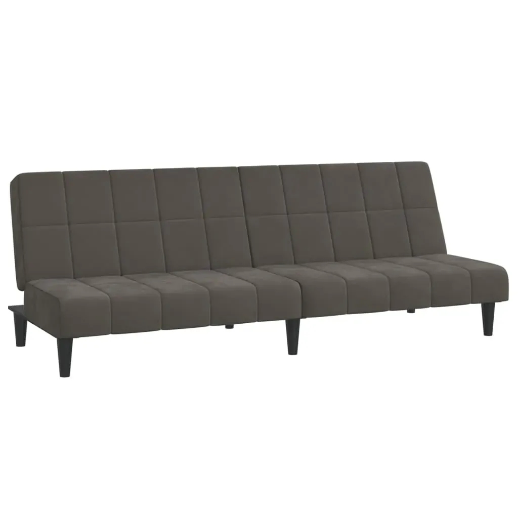 2-Seater Sofa Bed Dark Grey Velvet Price