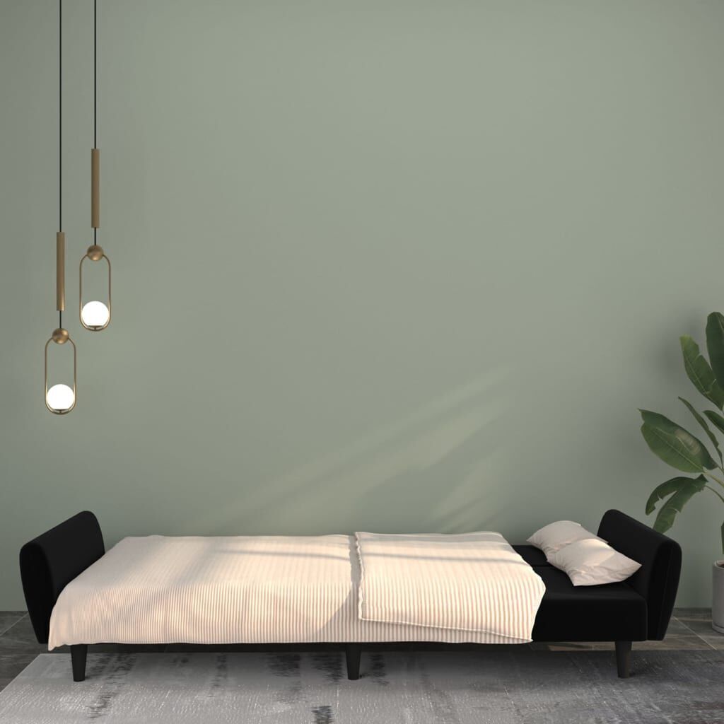 2-Seater Sofa Bed Black Velvet Price