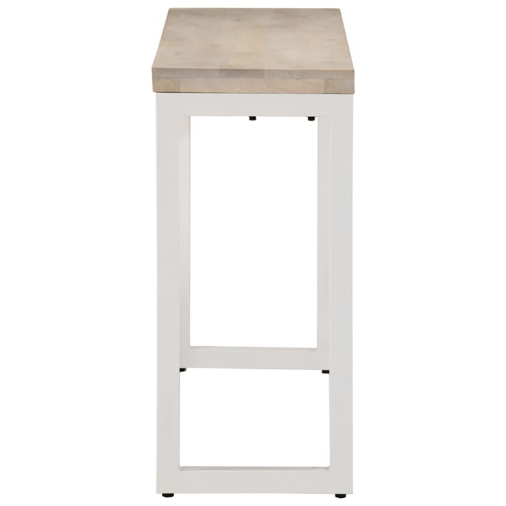Console Table Brown 110x35x76 cm Solid Wood Mango and Iron Price
