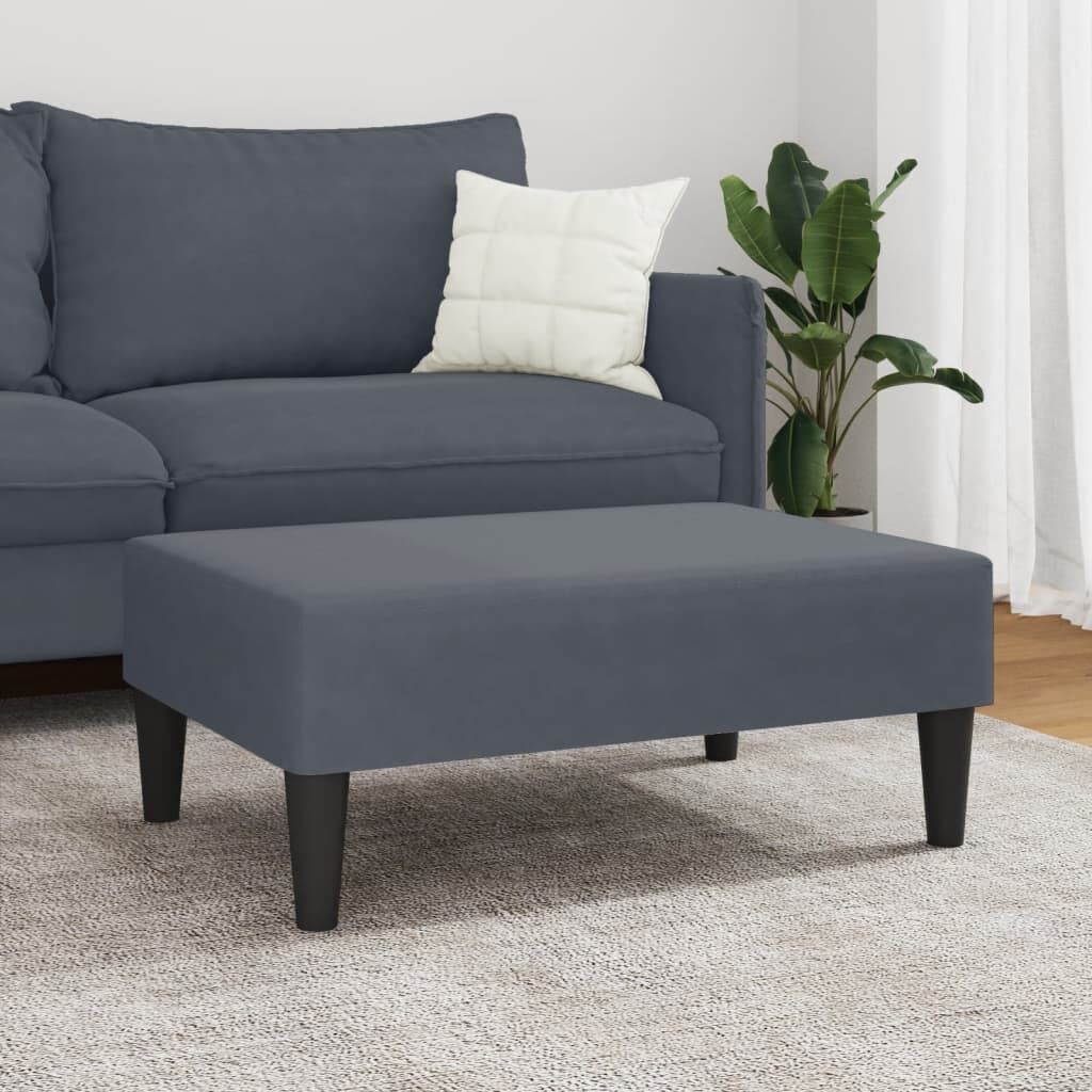 Footstool Dark Grey 77x55x31 cm Velvet Price