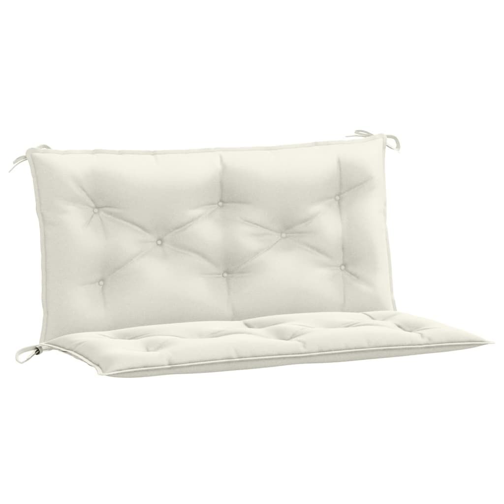 Garden Bench Cushions 2 pcs Melange Cream 100x50x7 cm Fabric Price