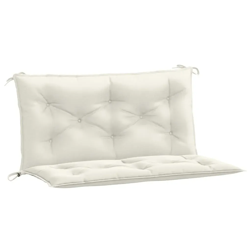 Garden Bench Cushions 2 pcs Melange Cream 100x50x7 cm Fabric Price