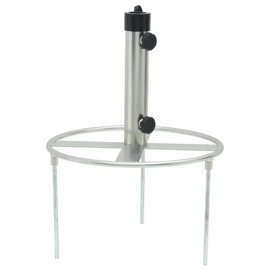 Parasol Base with Ground Spikes for Ø38/48 mm Silver Steel Price
