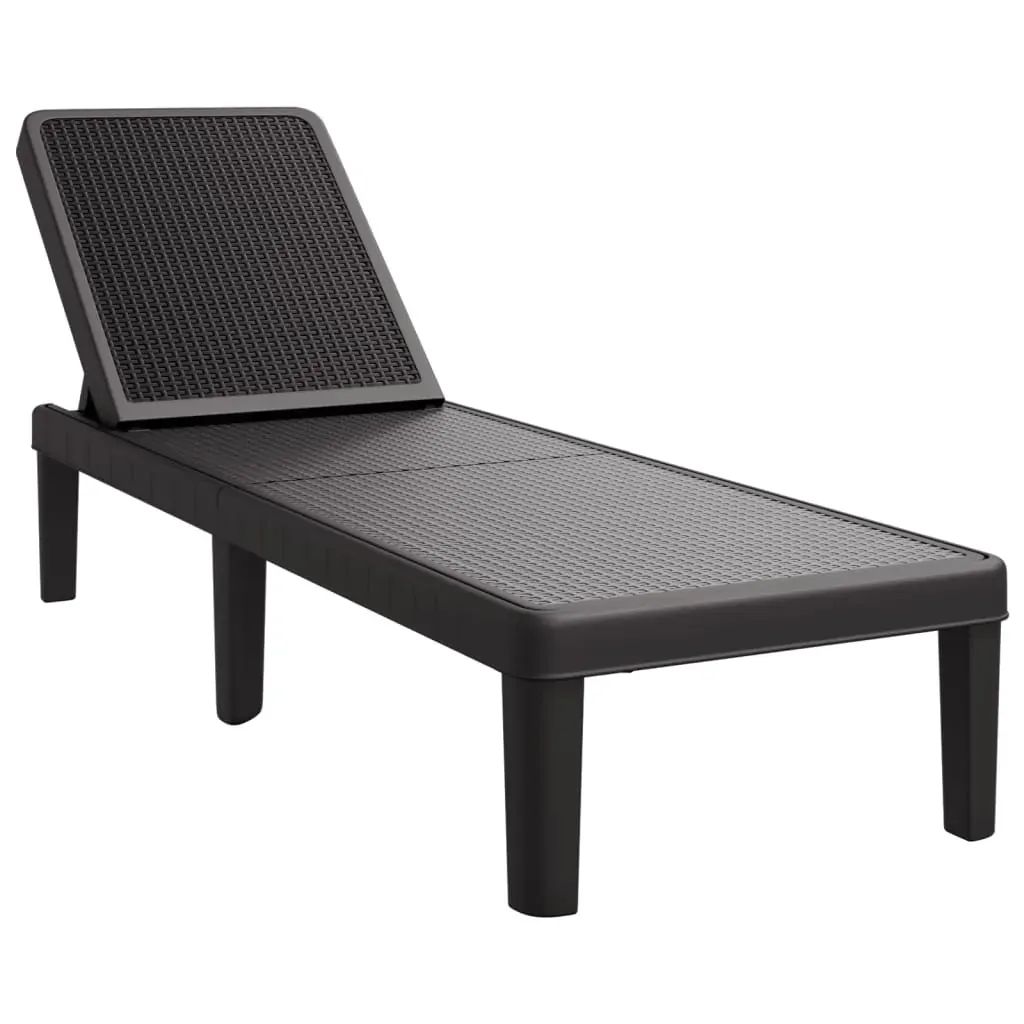 4-Way Height Adjustable Sun Lounger 155.5x57x28 cm Polypropylene Price