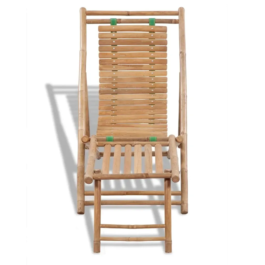 Outdoor Deck Chair with Footrest Bamboo Price