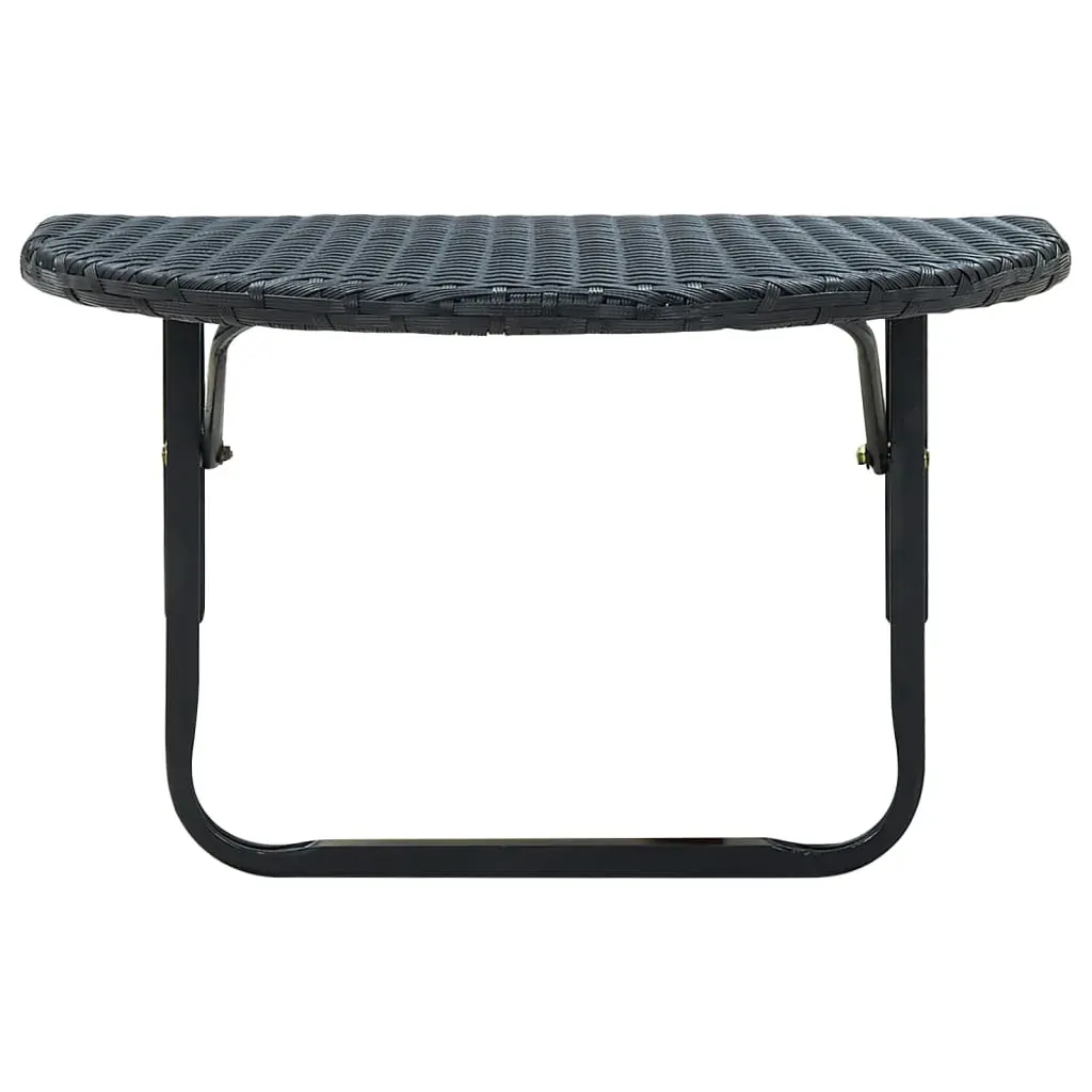 Balcony Table 60x60x32 cm Black Poly Rattan Price