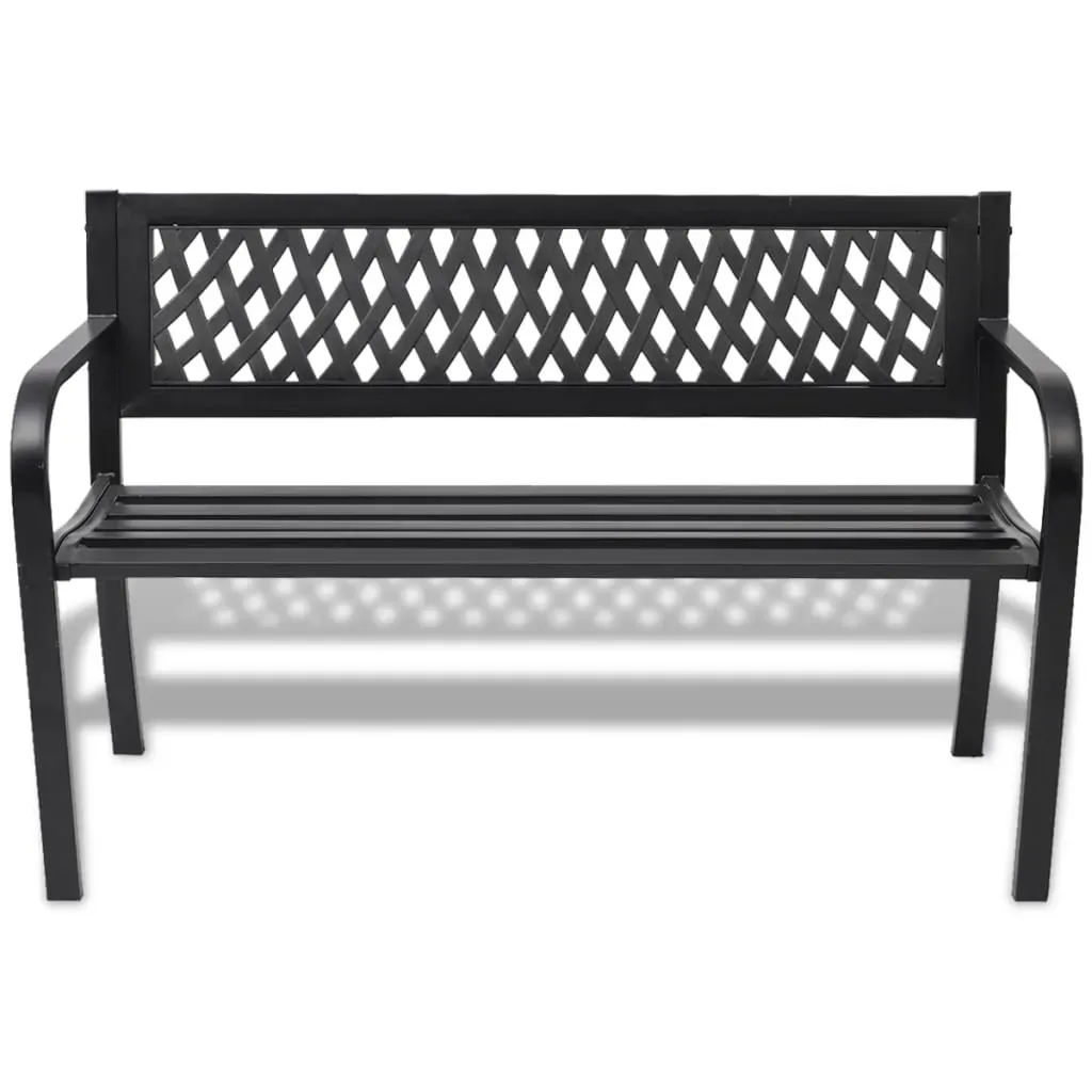 Garden Bench 118 cm Steel Black Price