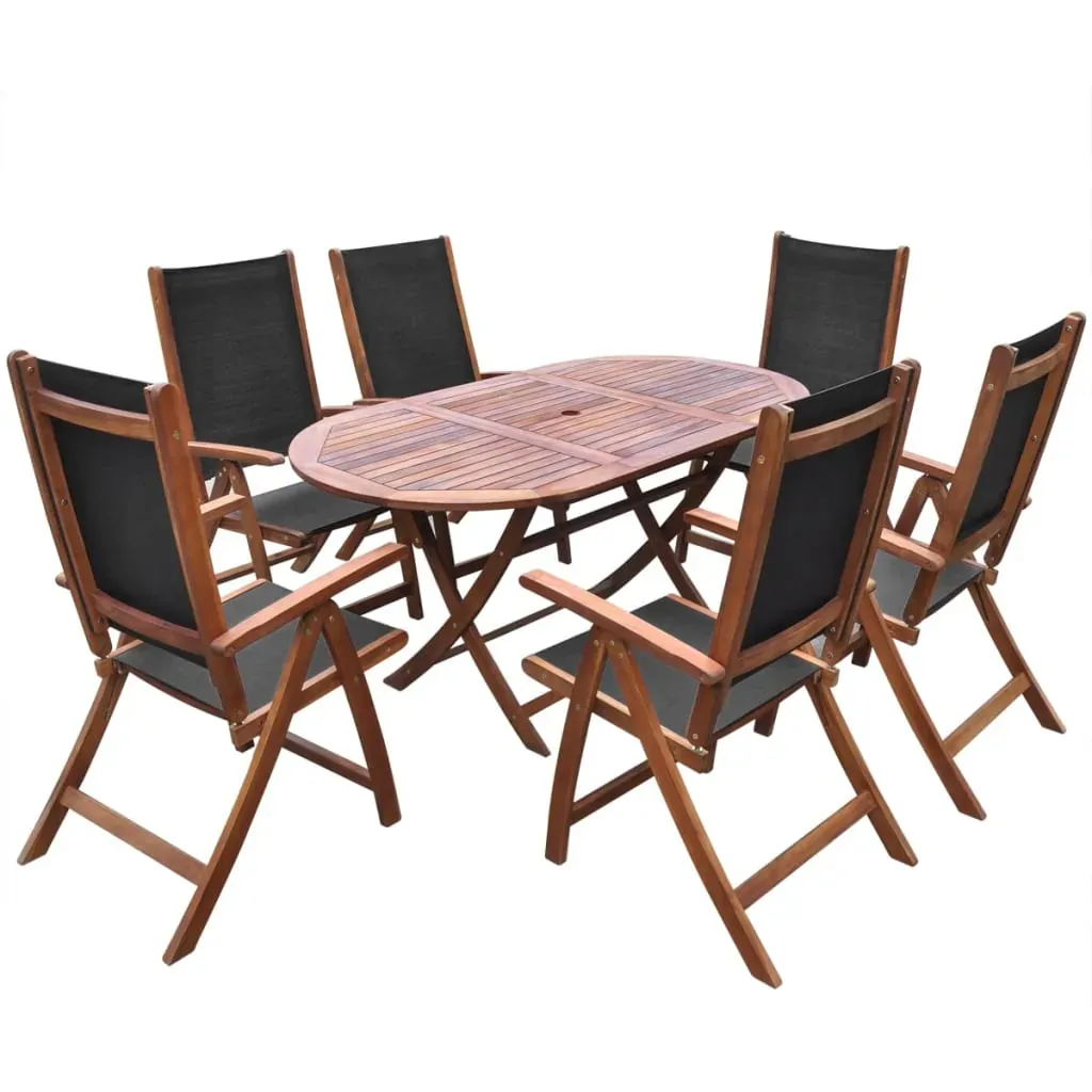 9 Piece Outdoor Dining Set with Cushions Solid Acacia Wood Price