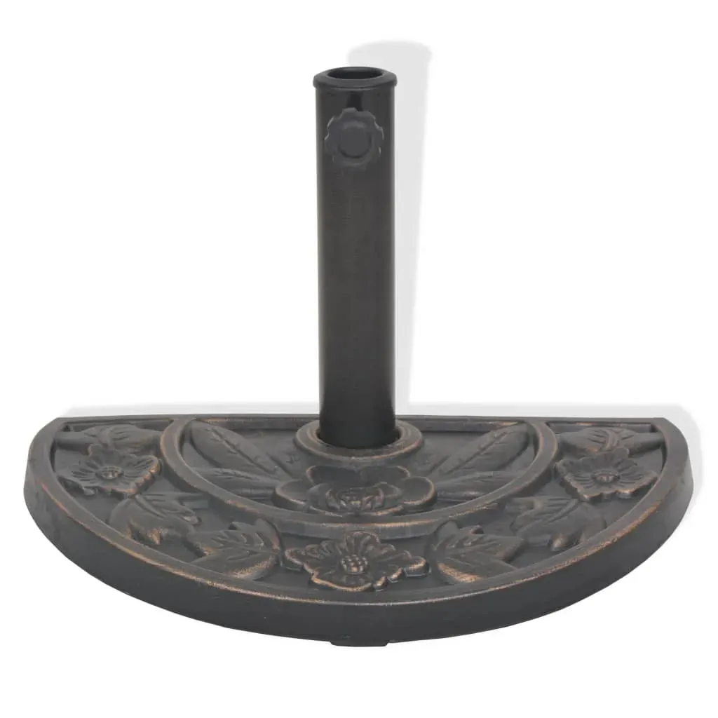 Parasol Base Resin Half Round Bronze 9 kg Price