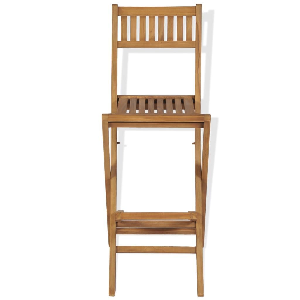 Folding Outdoor Bar Stools 2 pcs Solid Teak Wood Price