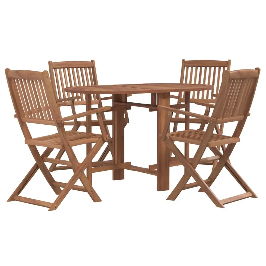 5 Piece Folding Outdoor Dining Set Solid Acacia Wood Price
