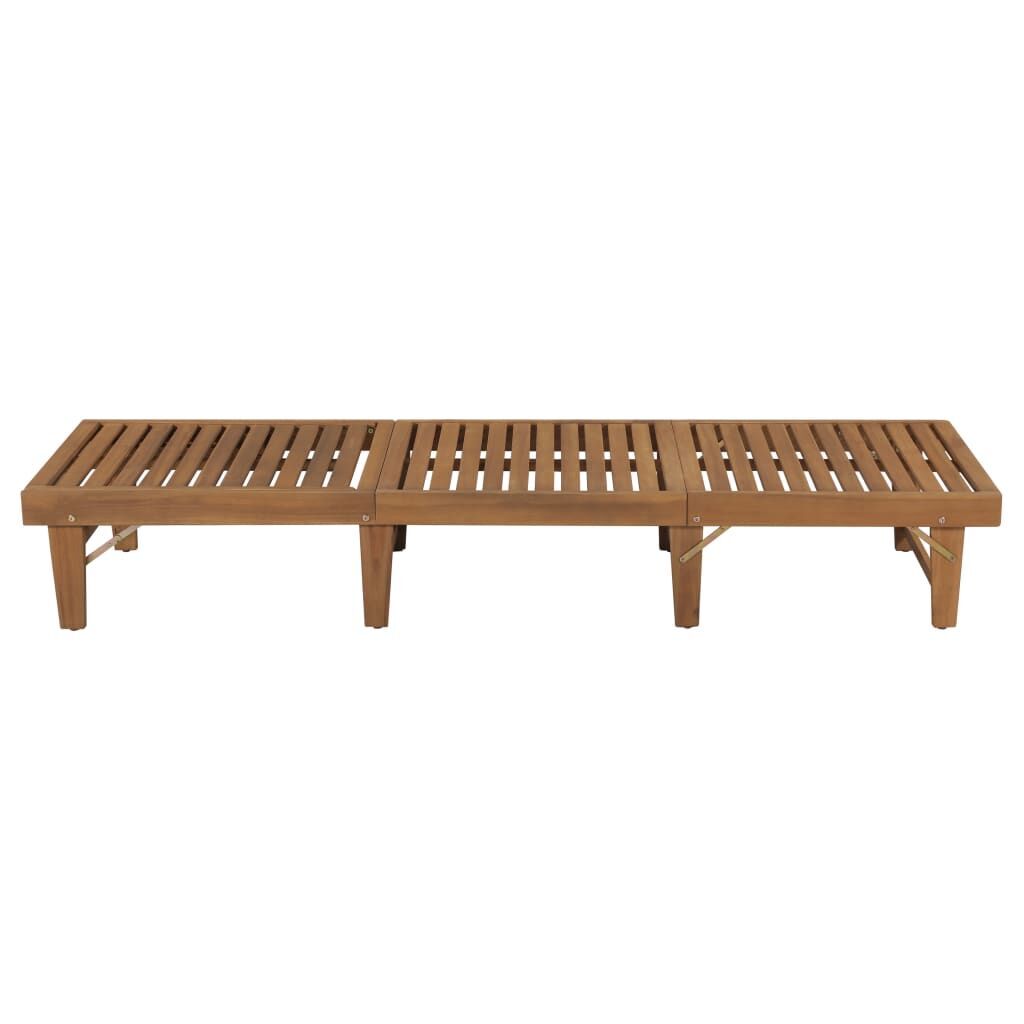 Folding Sun Lounger Solid Acacia Wood Price