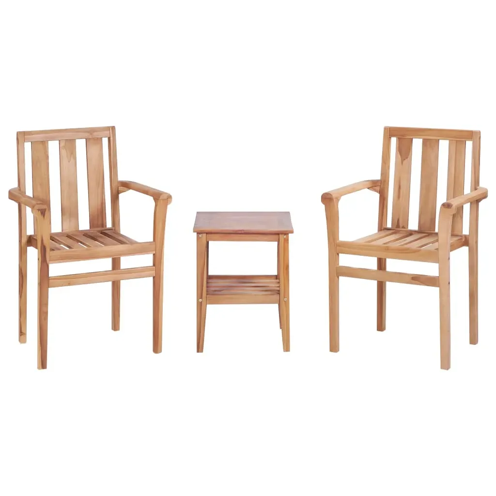 3 Piece Bistro Set Solid Teak Price