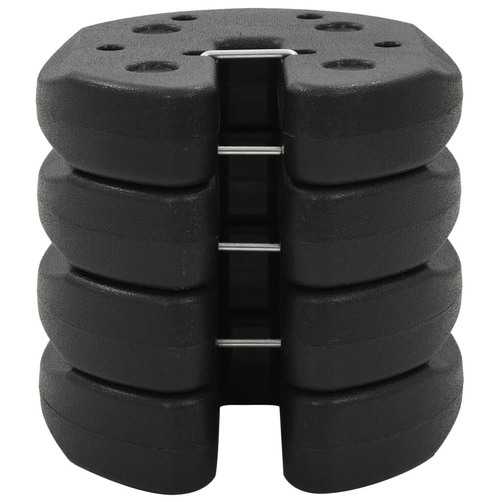 Gazebo Weight Plates 4 pcs Black 220x50 mm Concrete Price