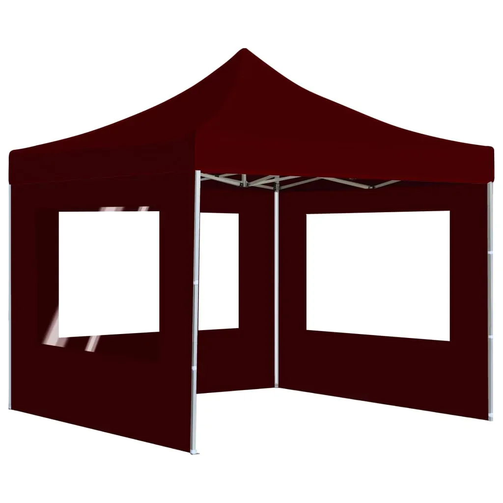 Professional Folding Party Tent with Walls Aluminium 3x3 m Wine Red Price