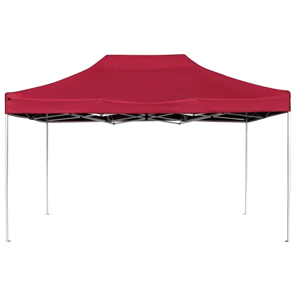 Professional Folding Party Tent Aluminium 4.5x3 m Wine Red Price