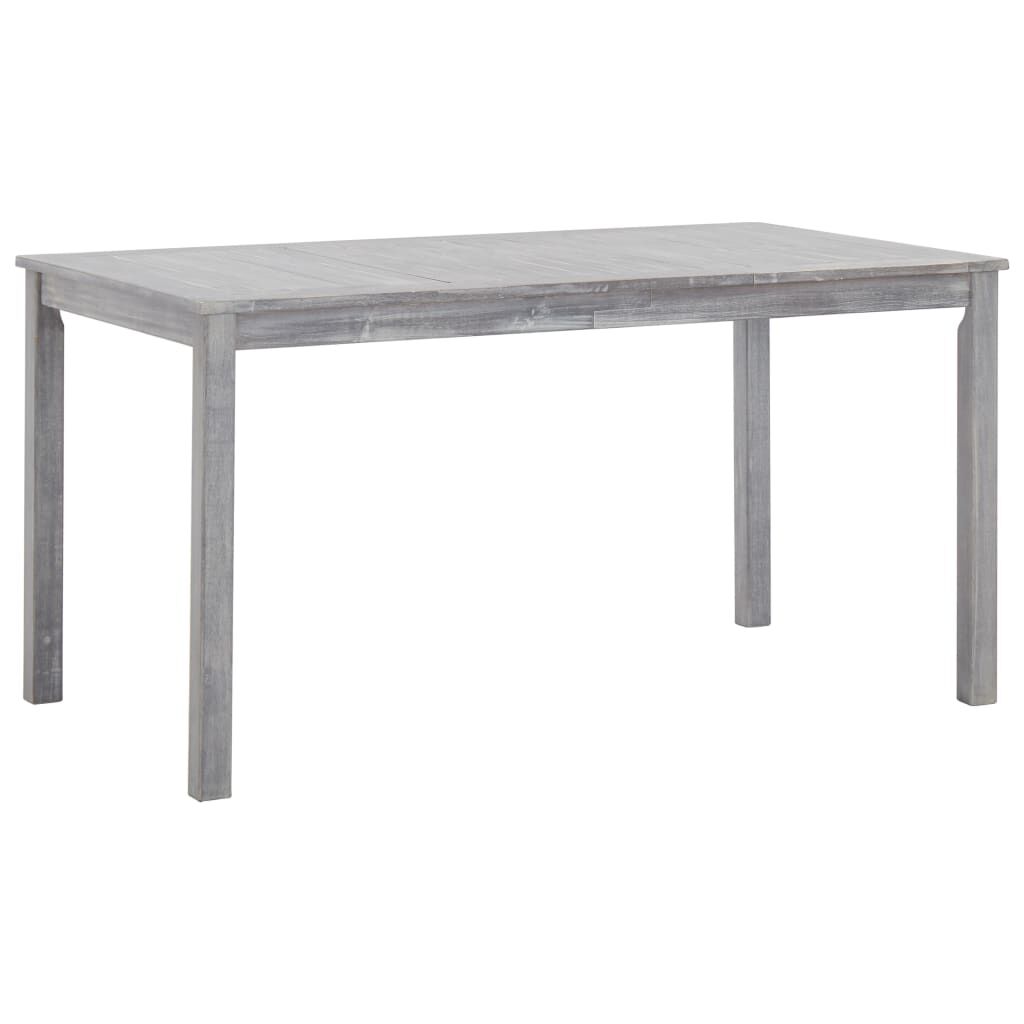 7 Piece Outdoor Dining Set Grey Wash Solid Acacia Wood Price