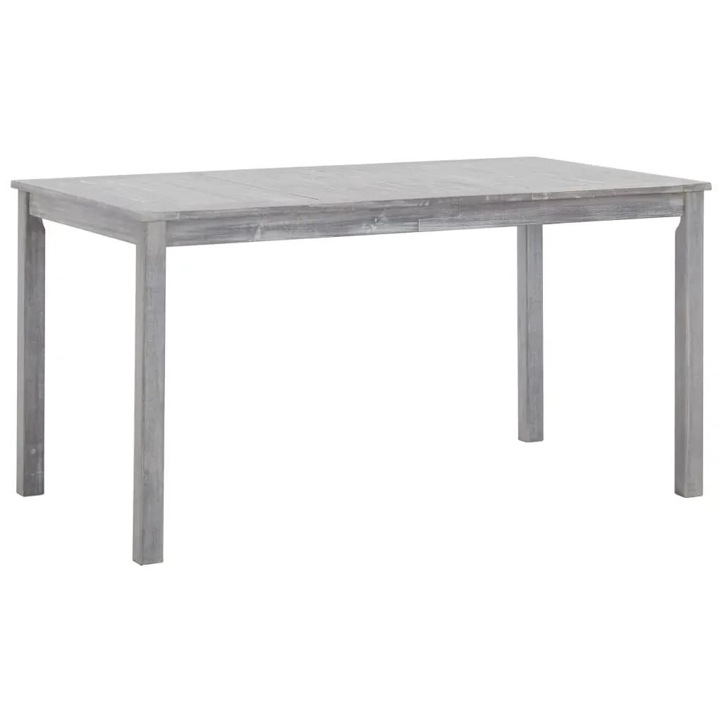 7 Piece Outdoor Dining Set Grey Wash Solid Acacia Wood Price