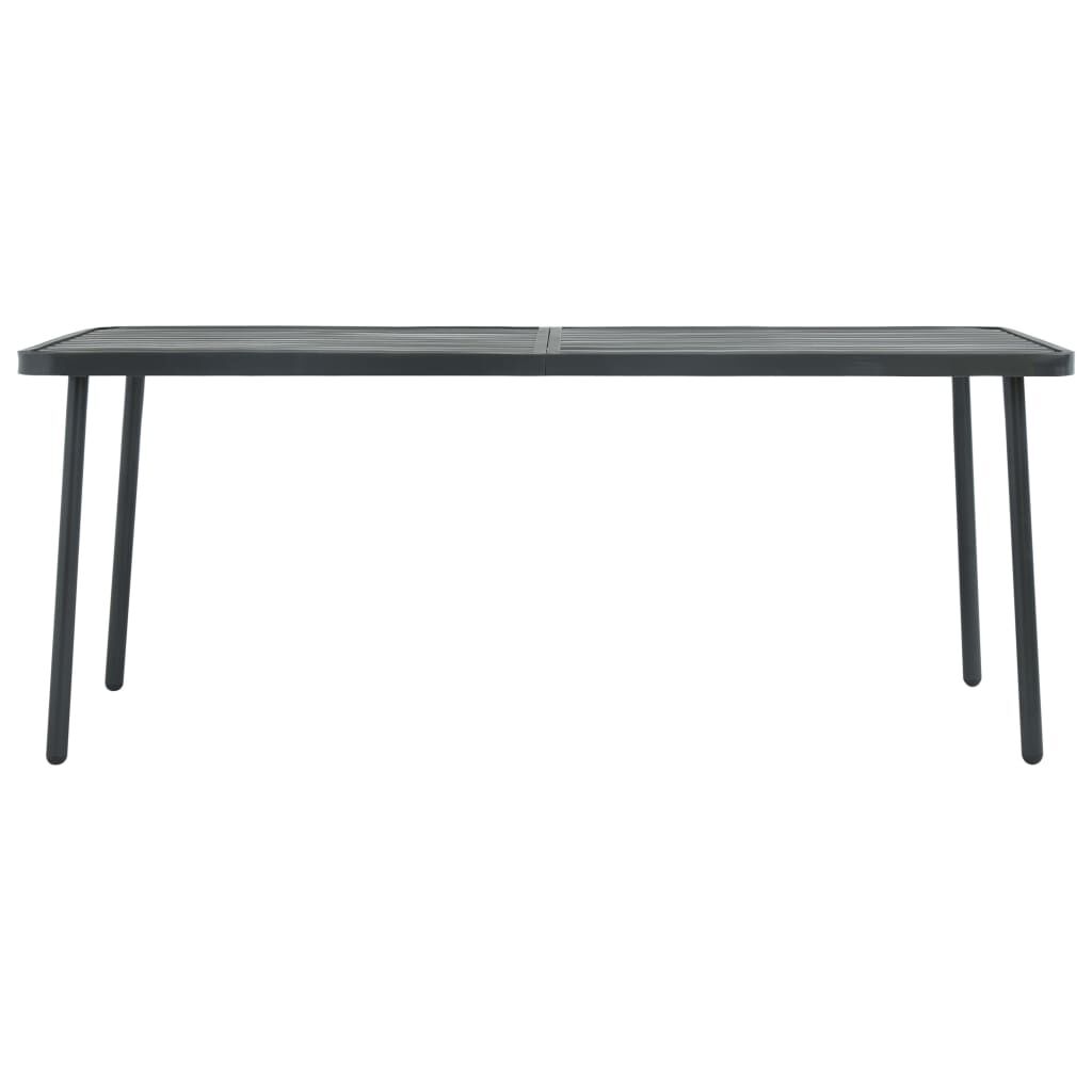 Garden Table Dark Grey 180x83x72 cm Steel Price