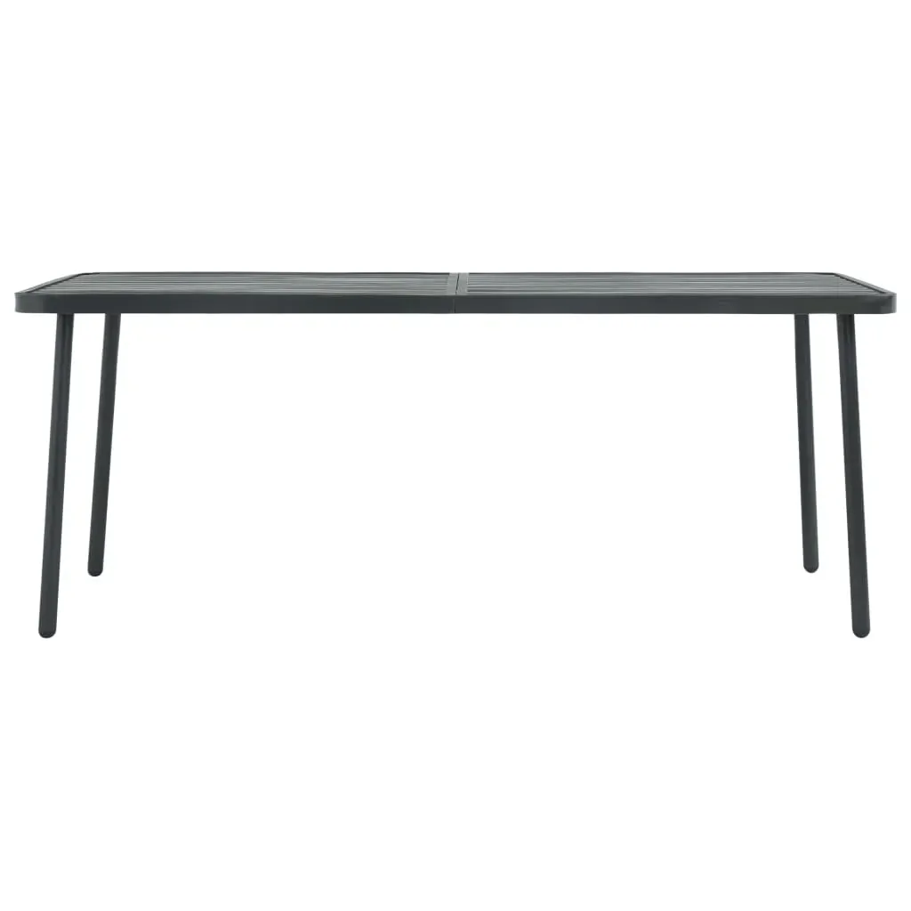 Garden Table Dark Grey 180x83x72 cm Steel Price