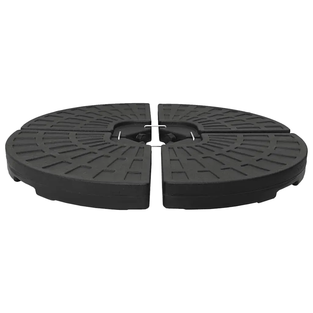 Umbrella Base Fan-shaped 4 pcs Black Price