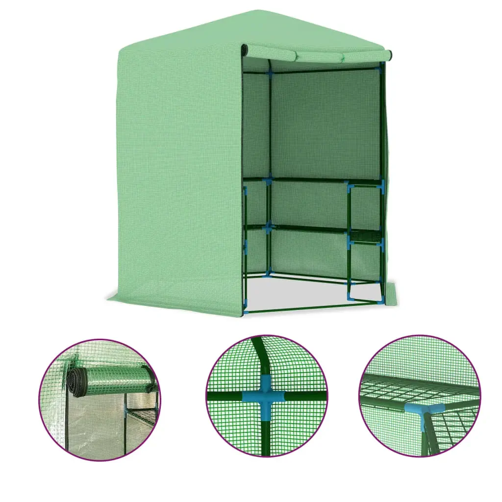 Greenhouse with Shelves Steel 227x223 cm Price