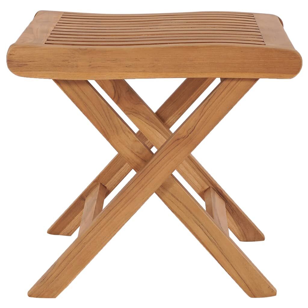 Folding Footrest 46.5x49x41.5 cm Solid Teak Wood Price