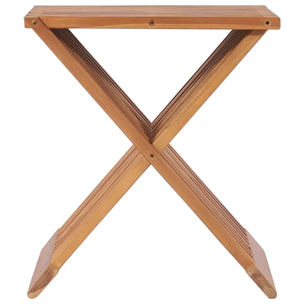 Folding Stool 40x32x45 cm Solid Teak Wood Price