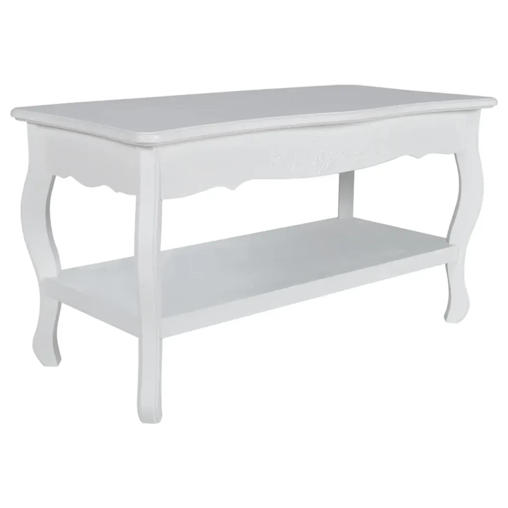 Coffee Table 2 Tiers MDF White Price