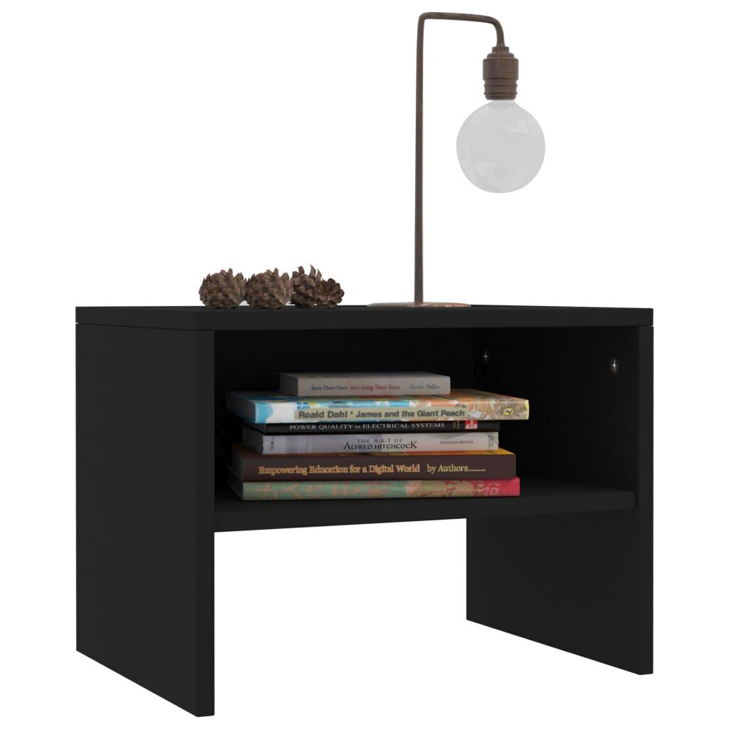Bedside Cabinet Black 40x30x30 cm Engineered Wood Price