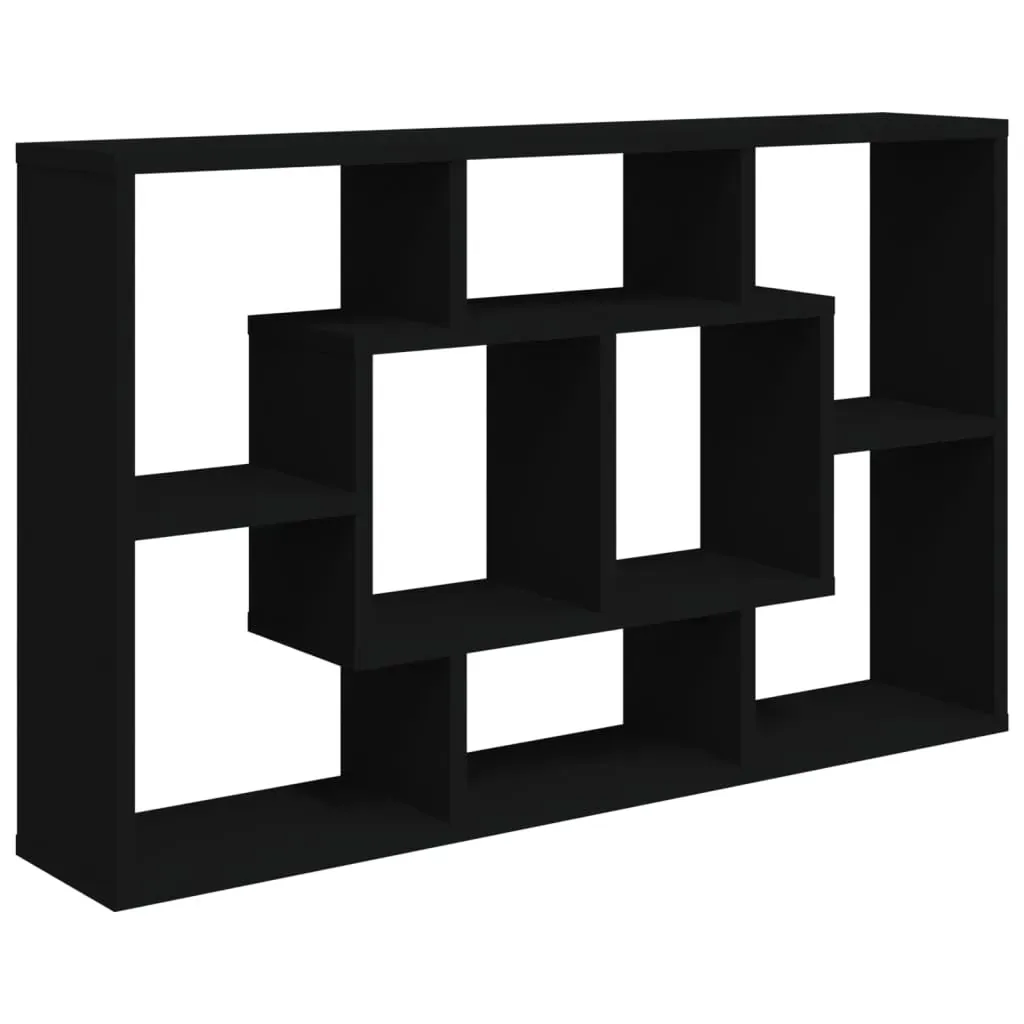 Wall Shelf Black 85x16x52.5 cm Engineered Wood Price
