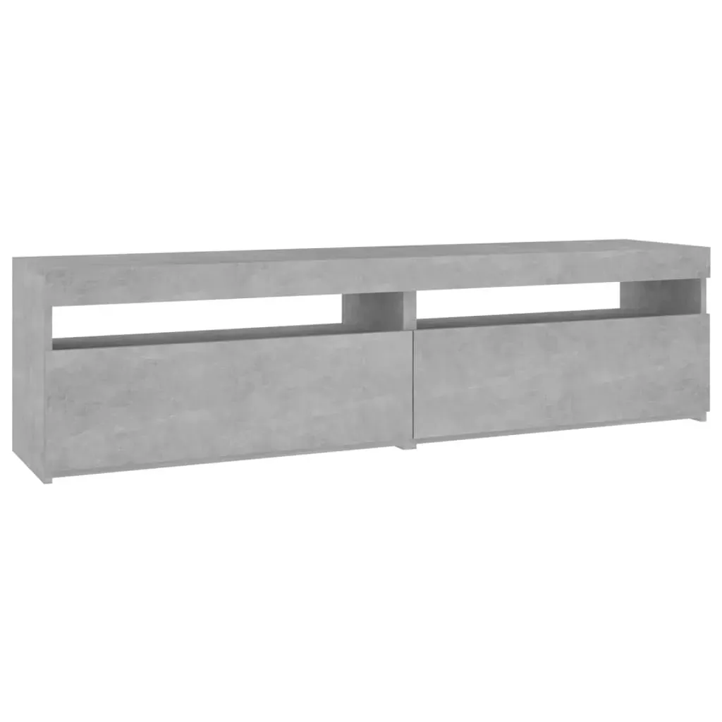 TV Cabinets 2 pcs with LED Lights Concrete Grey 75x35x40 cm Price