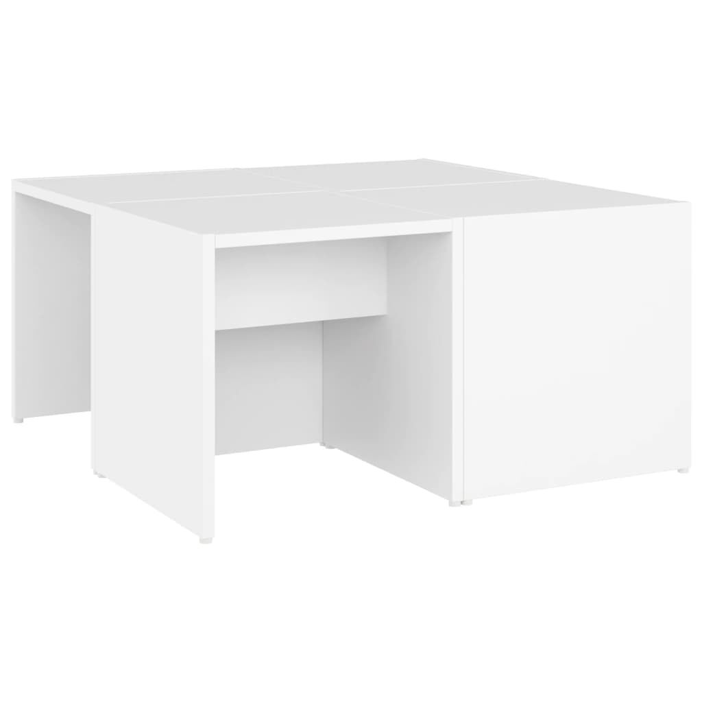 Coffee Tables 4 pcs White 33x33x33 cm Engineered Wood Price