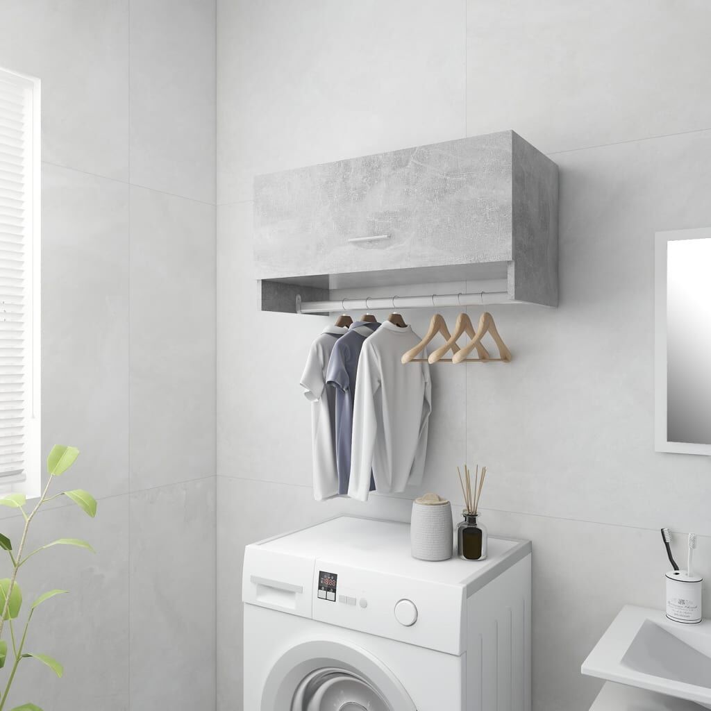 Wardrobe Concrete Grey 70x32.5x35 cm Engineered Wood Price
