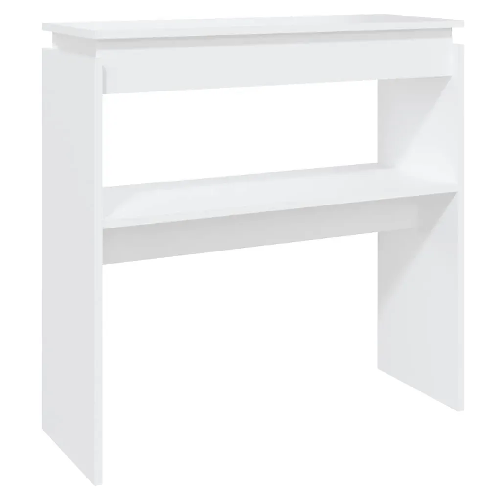 Console Table White 80x30x80 cm Engineered Wood Price