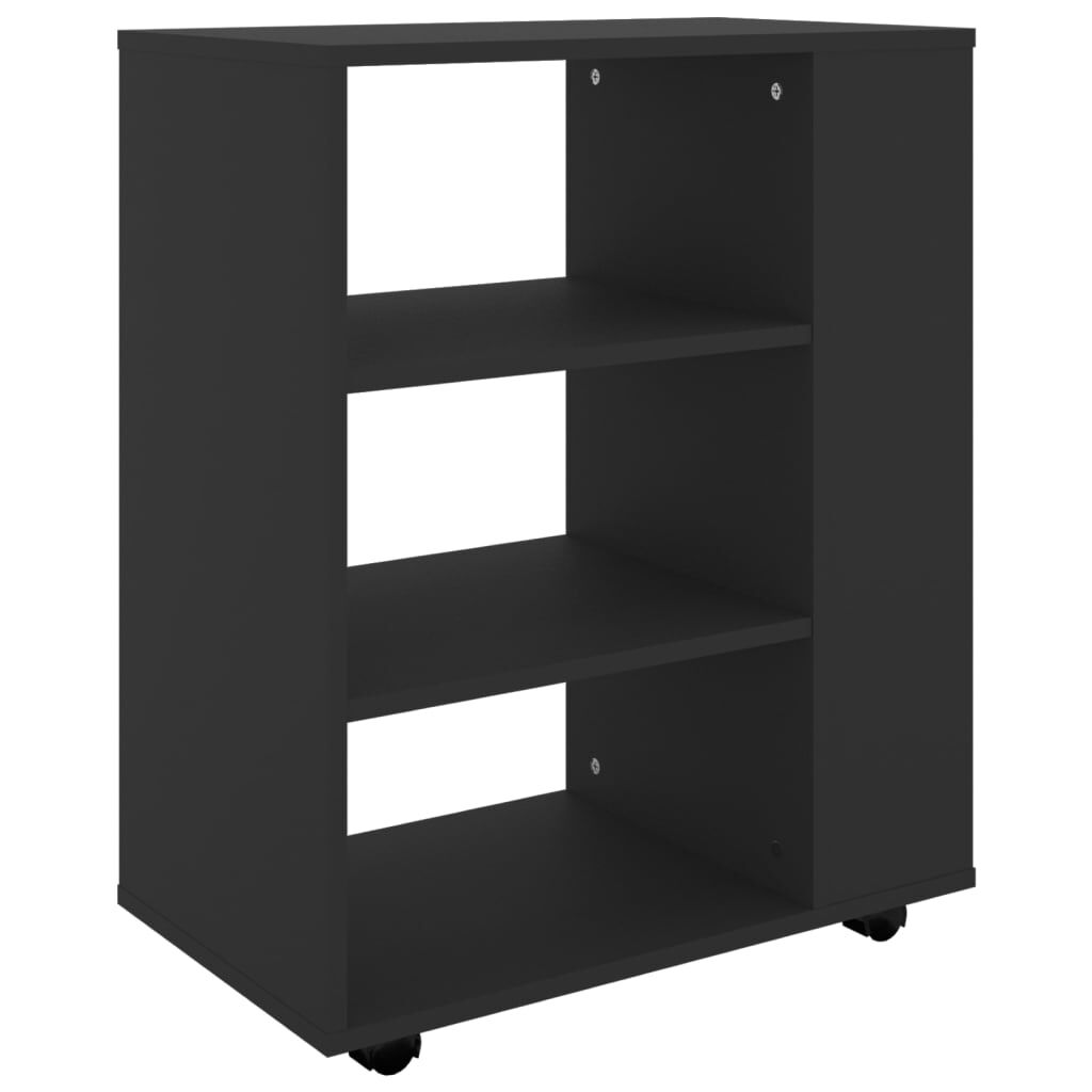 Rolling Cabinet Black 60x35x75 cm Engineered Wood Price