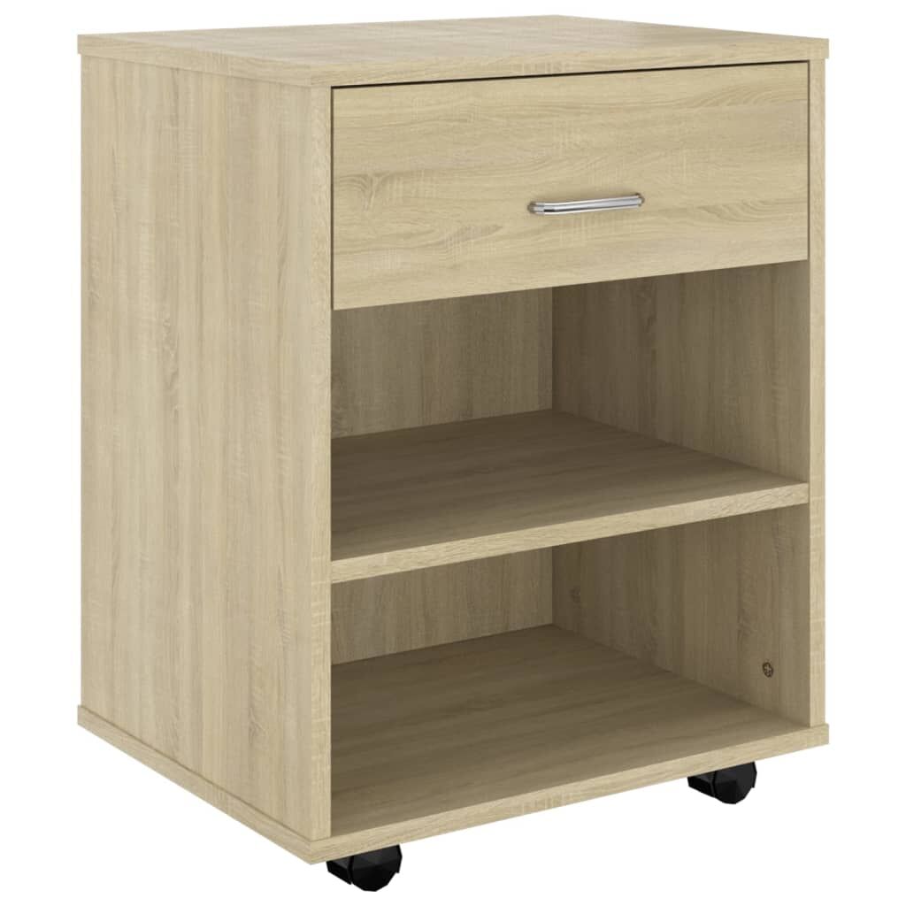 Rolling Cabinet Sonoma Oak 46x36x59 cm Engineered Wood Price