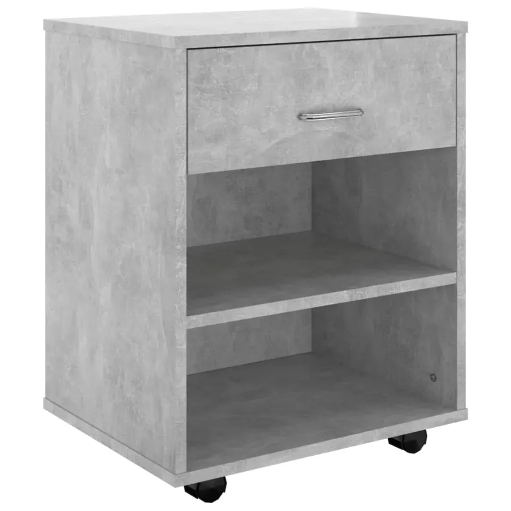 Rolling Cabinet Concrete Grey 46x36x59 cm Engineered Wood Price